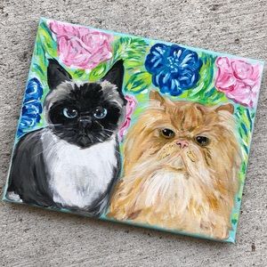 Custom 11x14 TWO PET Portrait with Background